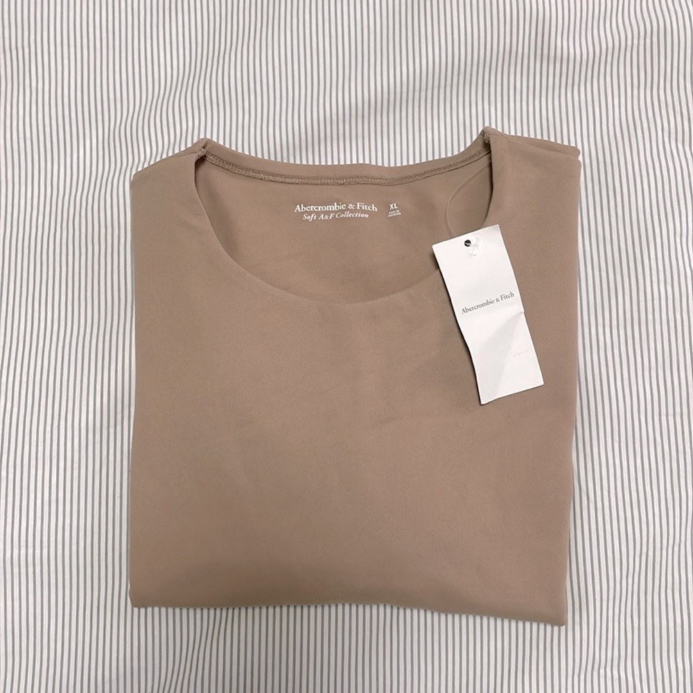 Abercrombie & Fitch Tan Long Sleeve Bodysuit